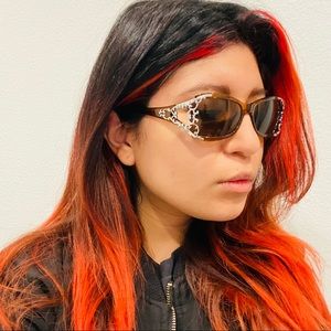 Square Silver and Brown Sunglass